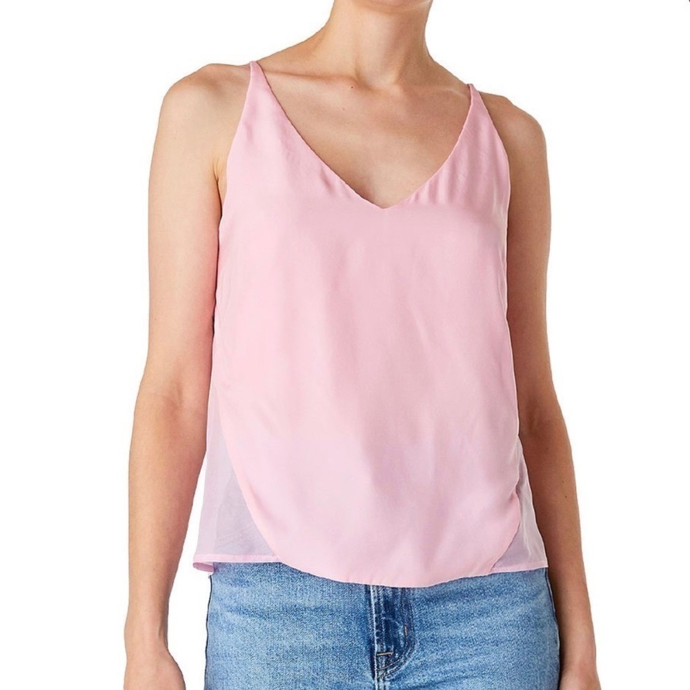 𝅺new J Brand Pink Silk Camisole Top US S